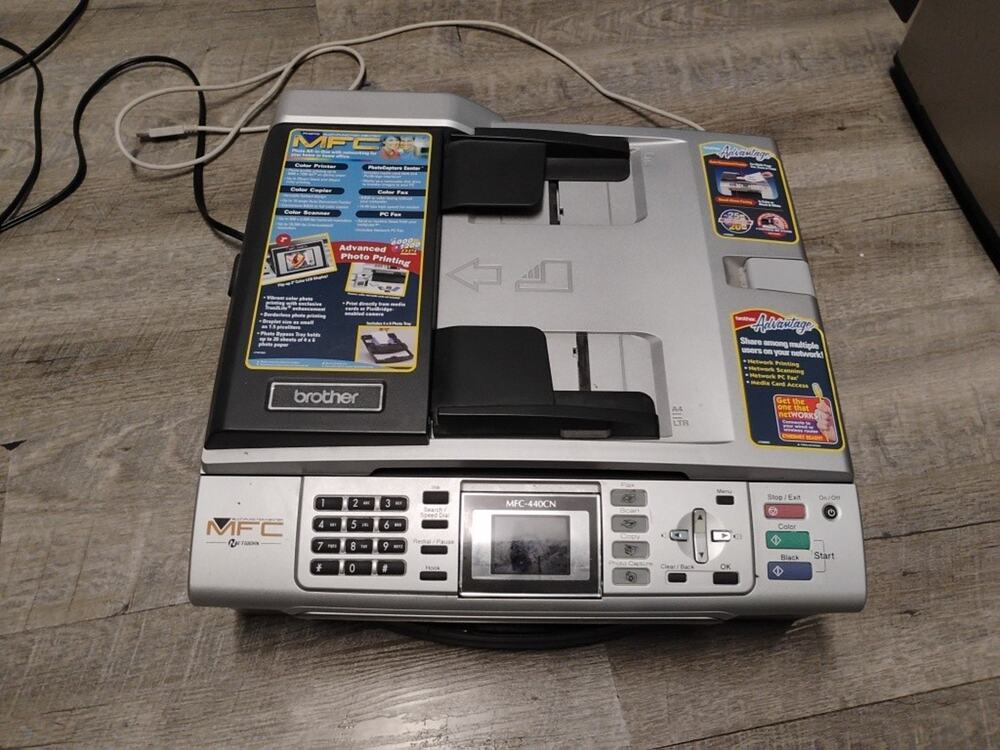 Brother MFC-440CN All-In-One Color Inkjet Printer Scanner Copier Fax, Need ink